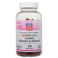 Rite Aid Children's Gummy Vitamins and Minerals, Assorted Flavors - 180 ct
