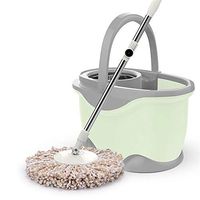 Rotary Mop Mop Set Lazy Mop Set Double Drive Automatic Dry Hand-Free Mop (Color : Green)