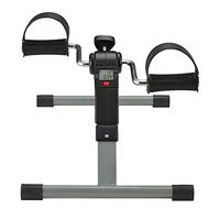 Folding Exercise Bike Portable Pedal Exerciser with Electronic Display and Adjustable Resistance,Grey