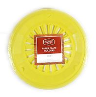 Midwest Grill Co Plastic Paper Plate Holders, Set of 4 (Yellow)
