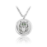 CoolJewelry Aromatherapy Essential Oil Diffuser Necklace Animals Magnetic Locket Pendant Perfume Stainless Steel Jewelry