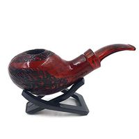 KYSUN 4.9 Inch Ellipse Carved Wood Wooden Pipe Tobacco Pipe
