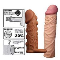 (2ps) Extender Enlarger Extension Sheath Elastic Long Lasting Time Size Sleeve Stamina Enhancer