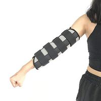 Ibnotuiy Elbow Splint,Fixed Brace Wrist Elbow for Injury Broken Arm Recovery,Stroke Hemiplegia,Medical Grade Quality and Breathable(Black) (L Size)