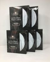 Fineline Settings 500-Piece Extra Heavy Cutlery Knives White. 5 x 100 Packs. (Packaging Design May Vary)