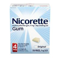 Nicorette Nicotine Gum Original 4 milligram Stop Smoking Aid 110 count