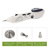 Enshey Electronic Acupuncture Pen for Pain Relief, Cordless Rechargeable TENS Point Detector Meridian Massage Pen Pointer with Digital Display Electro Laser Acupuncture Point Muscle Stimulator Device