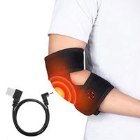 Elbow Heating Wrap, Heated Elbow Brace Heat Cold Therapy for Arm Elbow Joint with 3 Level Temperature and 4 Feet USB Cable for Sprained Elbows, Tendonitis, Arthritis Pain Relief （Not Rechargeable)