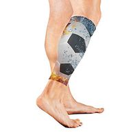 Calf Sleeve Football On Fire Protective Guard for Men Women - Basketball Football Run (1 Pair)