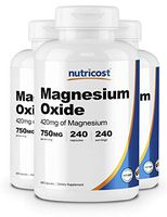 Nutricost Magnesium Oxide 750mg, 240 Capsules (3 Bottles)