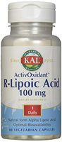 Kal 100 Mg R-lipoic Acid Activoxidant Tablets, 60 Count