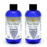 RnA ReSet - Pico Silver Solution, Stabilized Silver Liquid Supplement, More Absorbable Than Colloidal Silver Liquid, Minerals Dietary Supplement, 20 ppm, 8.1 oz - by Dr. Carolyn Dean - 2-Pack