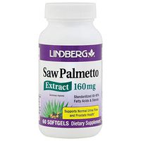 Lindberg Saw Palmetto Extract 160 Mg, 60 Softgels - Standardized to 85-95% Fatty Acids and Sterols