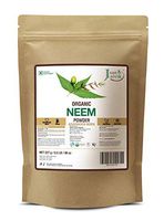 Just Jaivik 100% Organic Neem Leaves Powder - USDA Certified Organic, 227 gms / 1/2 LB Pound / 08 Oz - Azadirachta Indica - Promoting healthy hair and clear skin (AN USDA Organic Certified Herb)