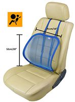 ObboMed® SM-7400N Extra-Large Adjustable Breathable Lumbar Mesh Support Seat Cushion for Posture Correction, 20” x 16” x 4”-8”, Special Fitting (Vertical or Horizontal), for Car/Office/Home (Blue)
