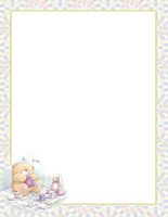 Teddy Bear Tea Party Stationery Printer Paper 26 Sheets