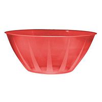 Party Essentials N342561 Hard Plastic 160-Ounce Serving Bowl, Red