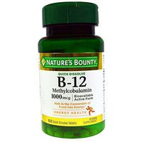 Nature's Bounty B-12 1000 mcg Microlozenges 60 ea (Pack of 9)