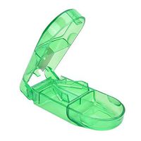 Pill Cutter - Pill Splitter with Retracting Blade Guard - Safety Medicine Slicer Divider Cutting Drugs Cleanly(Green)
