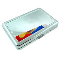 Russian Banana Pickle Em1 Hip Silver Cigarette Case Id Holder Metal Wallet 4" X 2.75" RFID Protection