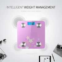 LYAOE Bluetooth Body Fat Scale Pastel Colorful Stars On Pinky Smart Wireless Scale with LCD Display Measuring Body Weight Bmi and Health Digital Scale