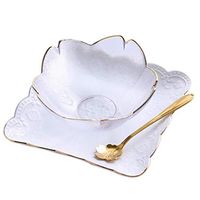 AXZHYX Bowl Bowl Home Glass Bowl Phnom Penh Dessert Bowl Creative Glass Fruit Salad Bowl Soup Bowl Multi-Purpose Gift Set Hotel Tableware Home Noodles Boiled Fish Soup Bowl