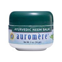 Ayurvedic Neem Balm by Auromere - All Natural For Soothing Dry, Itchy, Wrinkled Skin and Cracked Heels and Elbows - Supports Skin's Normal Functions, Making Skin Soft, Moist and Youthful - 2 fl oz