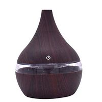Youdw USB wood grain essential oil aroma humidifier Air Aroma Essential Oil Diffuser LED Ultrasonic Aroma Aromatherapy Humidifier with 7 Color Changing Light (Brown)