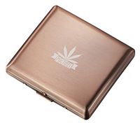 Personalized Visol Antique Copper Double Sided Cigarette Case with Free Leaf Design Laser Engraving (Leaf 3)