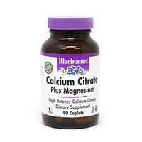 BlueBonnet Calcium Citrate Plus Magnesium Caplets, 90 Count