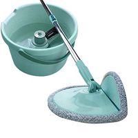 Spin Mop Bucket System Easy Magic Floor Mop Bucket Head Stainless Steel 360 Spinning Mop Bucket Floor Cleaning System with 2 Microfiber Replacement Head