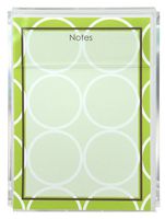 Sage Circles Memo Sheets and Acrylic Holder, 150 Note Papers, 5"x7" Memo Pad, Notes, Stationery, Desk Accessory, Mother's Day Gift, Unique Gift for Mom and Women