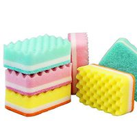 Xligo 10Pcs High Density Wave Style Sponge Kitchen Cleaning Double Side Tools Washing Cloths Household Multifunctional Cleaning Tools