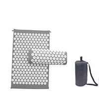 Acupuncture Massage Cushion Yoga Mat Acupressure Massage Cushion Acupuncture Cushion, Sports Mat Acupuncture Pillow Color Cloth Bag,Gray