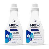 HEX Performance Laundry Detergent, Fresh & Clean, 32 Load (Pack of 2) - Designed for Activewear, Eco-Friendly