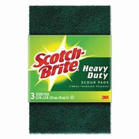 3M 223 Scotch-Brite Heavy Duty Scour Pad, 6" x 3.8", 3-Pack