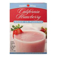 Healthwise - Strawberry High Protein Pudding/Shake Mix for Any Diet - 15 Grams of Protein - 90 Calories - Zero Grams of Fat - Hunger Suppressant - Appetite Control for Weight Loss - 7 Packets 0.88 OZ