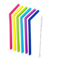 Tovantoe Flexible and Durable Silicone Straws Drinking, Multicolor