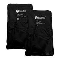 BodyMed Heavy Duty Black Urethane Cold Packs – Reusable Flexible Ice Pack for Injuries – Cold Gel Pack – Set of Two – Half Size, 12 x 7
