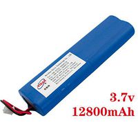 Rechargeable Lithium Ion Battery Pack - VIDAR 3.7V 12800mAh High Capacity Li-ion Battery Pack with JST PH2.54/2P Plug-in(Customizable) for Electronics,Toys,Lighting,Equipment