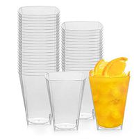 Clear Plastic Cups Disposable Party Cups 336 Pcs - 8 oz Hard Plastic Tumblers - Reusable Bulk Party Punch Cups - Cocktail Drinking Glasses for Parties, Weddings, Christmas, Birthday & All Occasions