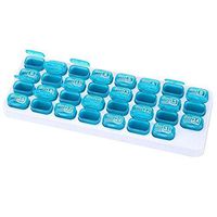 Baovery 31-Day Pill Storage Organizer Monthly Medication Dispenser Case for Travelling