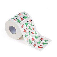 Haozin Toilet Roll Paper Christmas Supplies Santa Claus Pattern Toilet Paper Xmas Decor Colorful Tissue Home Napkin for Wedding Party Home Decoration Families Cafes Shops Restaurants (B)