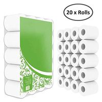 Little grass 20 Rolls Toilet Paper Ultra Soft Toilet Tissue Paper 4-Ply for Home Kitchen Bathroom Restaurant Strong And Highly Absorbent Hand Towels