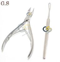 G.S CHIROPODY NAIL CLIPPER FOR INGROWN NAILS WITH COMEDONES EXTRACTOR ACNE FACIAL