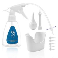 Ear Wax Removal Tool Ear Irrigation Kit with 5 Tips, Q Grips Soft and Flexible Earwax Remover Tools for Adults