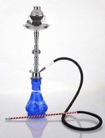1 hose 23" Jericho Blue Hookah Shisha Nargila water glass vase pipes smoke sale