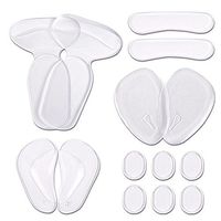 Set of 14 Clear Gel Heel Grips Liners High Heel Inserts Insoles Arch Support Anti Slip Forefoot Cushion Shoes Pad Shoe Stickers High Heel Pads for Foot Pain Relief