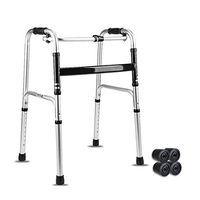 Folding Lightweight Walker Aluminum Alloy with Non-Slip Mat for Elderly, Seniors, Handicap, Disabled Max Bearing Weight 180kg(400 lbs)
