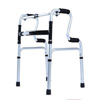 XHRHao Foldable Walker 8 Adjustable Height Levels Made of Aluminum Alloy Rollator Lightweight with Shower Chair Fuction Waterproof Portable Walk Assist for Elderly Silver (Color : Silver, Size : A)